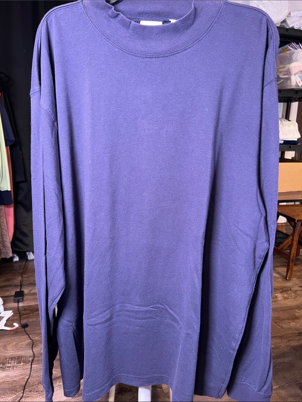 Eddie Bauer Long Sleeve Crewneck Shirt - Dark Blue